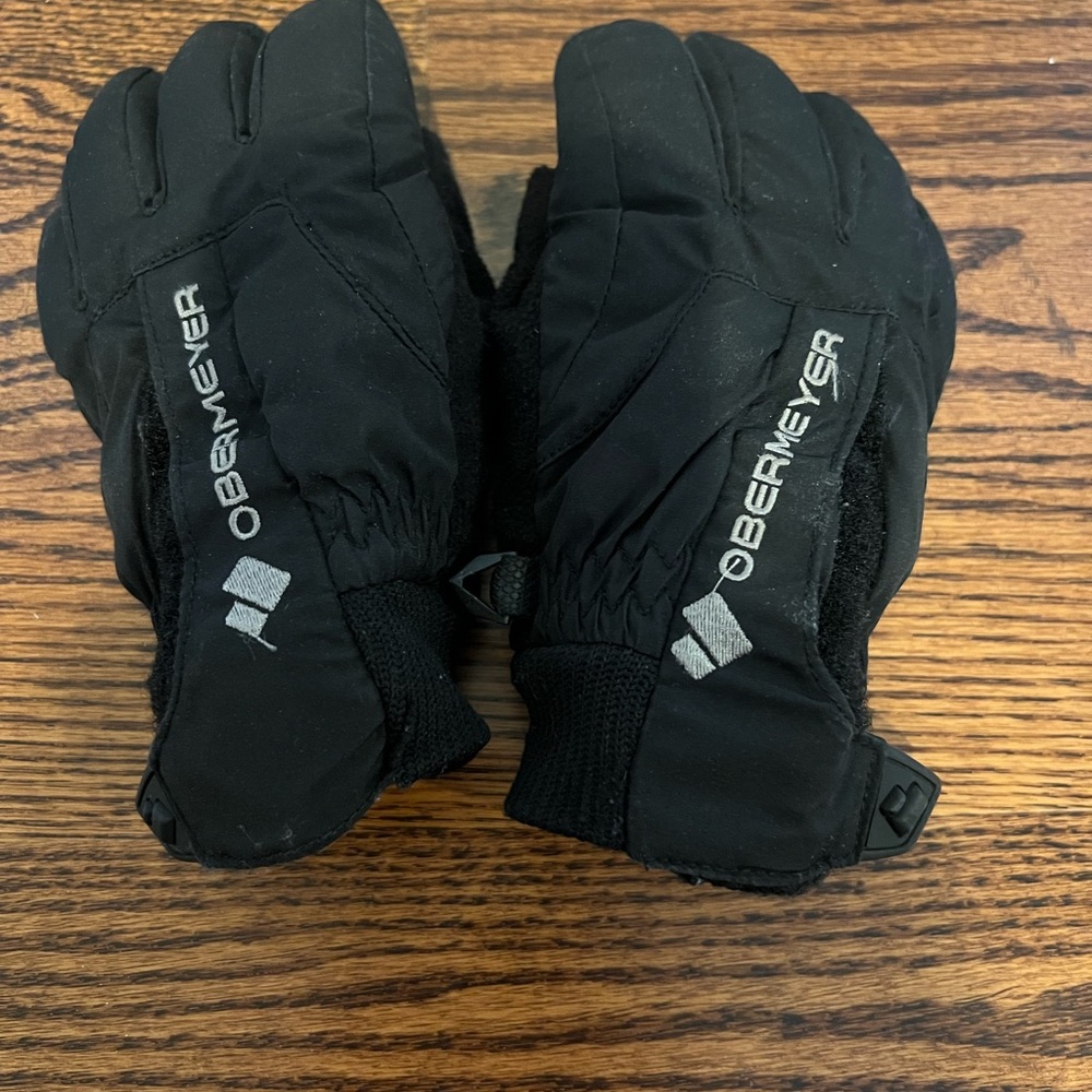 Obermeyer Black Insulated Ski Gloves